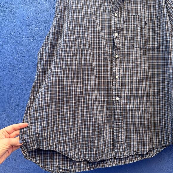 ralph lauren blue label big shirt cotton button up - Picture 5 of 6